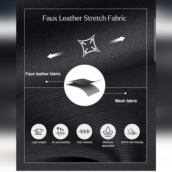 Popilush Black Faux Leather Lace Shapewear Tummy Control Bodysuit Size 3XL - Picture 5 of 11